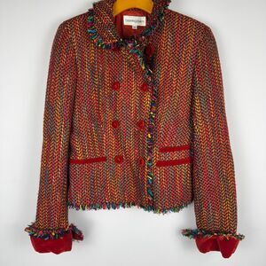 Vintage Bloomingdales Multicolor Tweed Coat